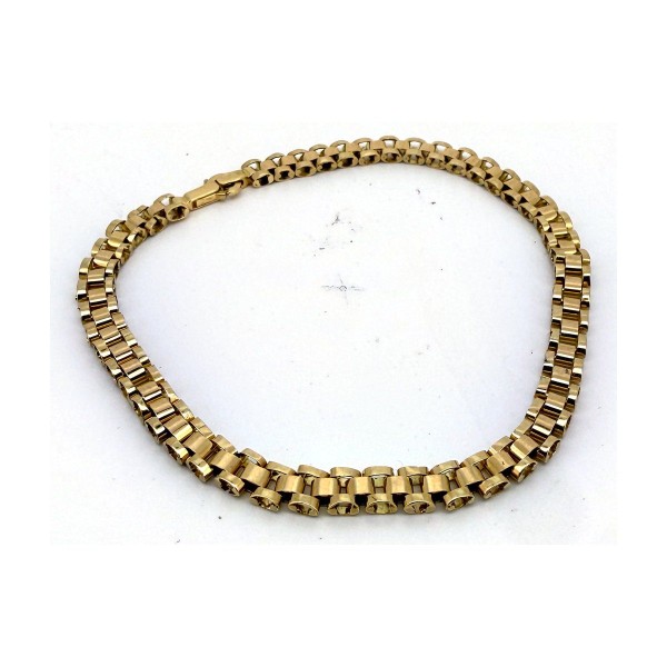 Pulsera correa fina de oro 18k 20 cm